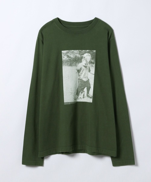 JEANASIS（ジーナシス）の「アソートレトログラフィックプリントロンTEE/608897（Tシャツ/カットソー・レディース・ダークグリーン/ホワイト×ブルー/ホワイト系その他・FREE）」の3枚目の写真