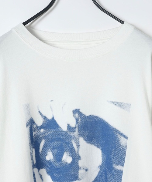 JEANASIS（ジーナシス）の「アソートレトログラフィックプリントロンTEE/608897（Tシャツ/カットソー・レディース・ダークグリーン/ホワイト×ブルー/ホワイト系その他・FREE）」の12枚目の写真