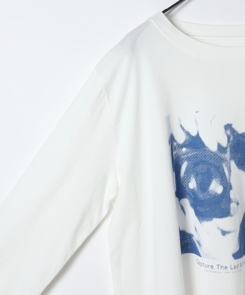 JEANASIS（ジーナシス）の「アソートレトログラフィックプリントロンTEE/608897（Tシャツ/カットソー・レディース・ダークグリーン/ホワイト×ブルー/ホワイト系その他・FREE）」の13枚目の写真