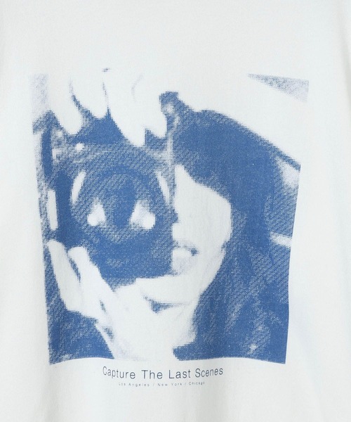 JEANASIS（ジーナシス）の「アソートレトログラフィックプリントロンTEE/608897（Tシャツ/カットソー・レディース・ダークグリーン/ホワイト×ブルー/ホワイト系その他・FREE）」の17枚目の写真