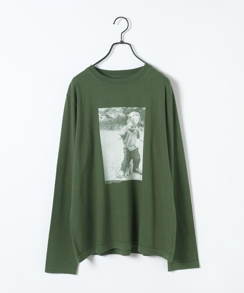 JEANASIS（ジーナシス）の「アソートレトログラフィックプリントロンTEE/608897（Tシャツ/カットソー・レディース・ダークグリーン/ホワイト×ブルー/ホワイト系その他・FREE）」の19枚目の写真