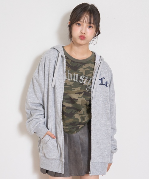 ＝LOVE セール】ルーズZIPパーカ（パーカー）｜LOVETOXIC（ラブトキシック）の