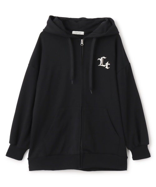 LOVETOXIC(ラブトキシック)の「ルーズZIPパーカ(パーカー・キッズ・トップグレー/ブラック/エンジ・M:150cm/S:140cm/130cm/L:160cm)」の5枚目の写真