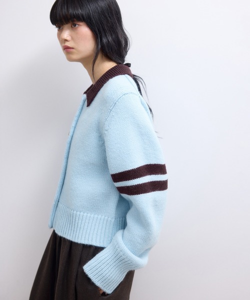 ADAM ET ROPE'（アダムエロペ）の「【WEB限定】ポロニットカーディガン