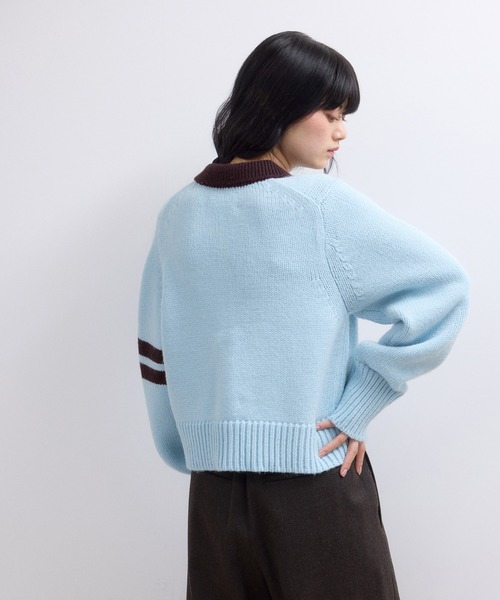 ADAM ET ROPE'（アダムエロペ）の「【WEB限定】ポロニットカーディガン