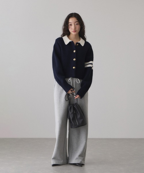 WEB限定】ポロニットカーディガン（カーディガン/ボレロ）｜ADAM ET