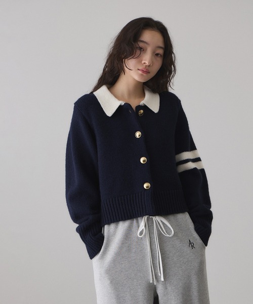 WEB限定】ポロニットカーディガン（カーディガン/ボレロ）｜ADAM ET