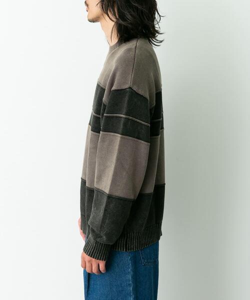 URBAN RESEARCH Sonny Label(アーバンリサーチサニーレーベル)の「ピグメントパネルボーダーニット(ニット/セーター・メンズ・ブラック/ネイビー・MEDIUM/LARGE)」の12枚目の写真
