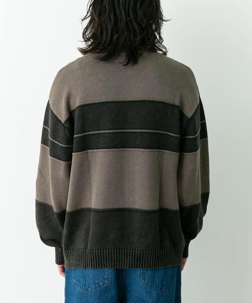URBAN RESEARCH Sonny Label(アーバンリサーチサニーレーベル)の「ピグメントパネルボーダーニット(ニット/セーター・メンズ・ブラック/ネイビー・MEDIUM/LARGE)」の13枚目の写真