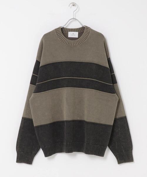 ピグメントパネルボーダーニット（ニット/セーター）｜URBAN RESEARCH