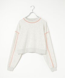 裏毛配色ショートスウェット
