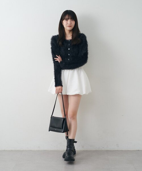 mline（エムライン）の「[mline]刺繍フェザーカーディガン（カーディガン/ボレロ・レディース・ピンク/グレー/ブラック/アイボリー・FREE）」の21枚目の写真