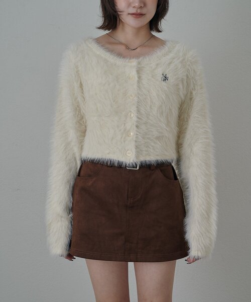 mline（エムライン）の「[mline]刺繍フェザーカーディガン（カーディガン/ボレロ・レディース・ピンク/グレー/ブラック/アイボリー・FREE）」の17枚目の写真