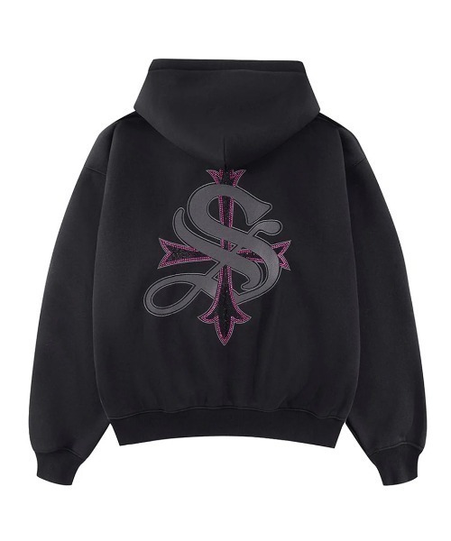 A'GEM/9 × .kom 『SUPPLIER/サプライヤー』 Outline Cross Zip Hoodie