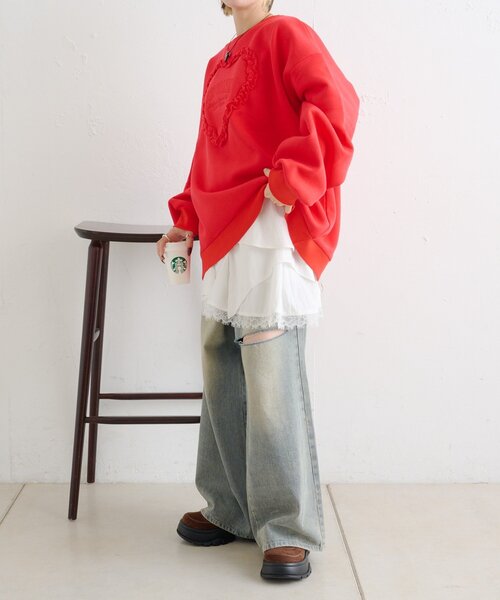 w closet（ダブルクローゼット）の「アシメティアードミニスカート（スカート・レディース・ブラック/オフホワイト/ネイビー/ブラウン・FREE）」の10枚目の写真