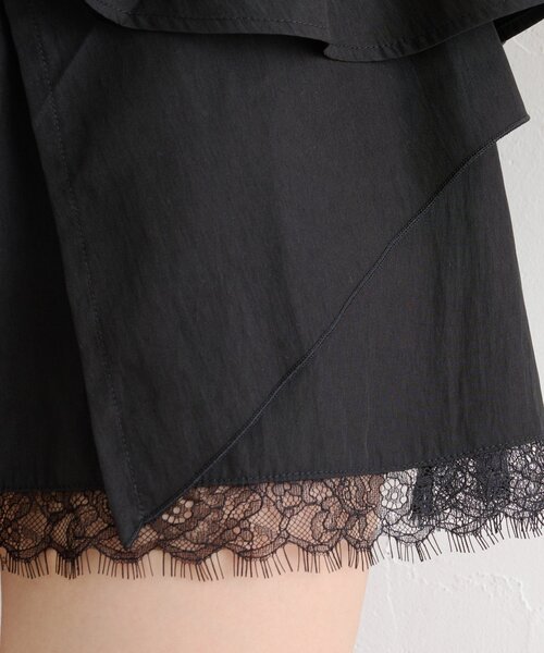 w closet（ダブルクローゼット）の「アシメティアードミニスカート（スカート・レディース・ブラック/オフホワイト/ネイビー/ブラウン・FREE）」の13枚目の写真