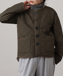 OMNES（オムネス）の「裏ファー高密度ナイロンキルティングノーカラージャケット（ナイロンジャケット）」