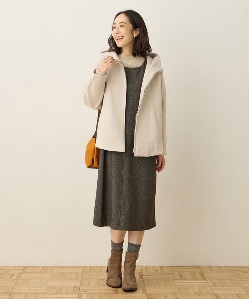 DECOY SINCE 1981(デコイシンスイチキュウハチイチ)の「ウーレットフードコート【大きいサイズあり】(その他アウター・レディース・ブルー/アイボリー・13号/9号/15号/17号/11号)」の8枚目の写真