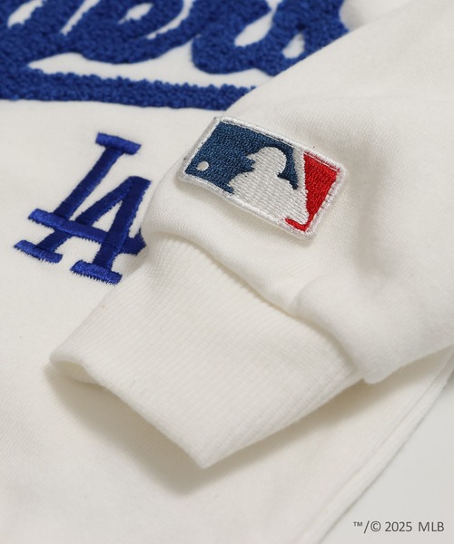 MLB(メジャーリーグベースボール)の「〈MLB〉刺繍ロゴ 裏起毛トレーナー(スウェット・キッズ・ホワイト/ブラウン/ブラック/グレー/クリーム・90cm/100cm/110cm/120cm/130cm/140cm/150cm/160cm)」の10枚目の写真