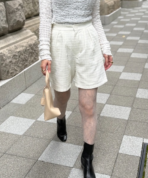 ツイードショートパンツ（その他パンツ）｜deux amour（ドゥーザムール