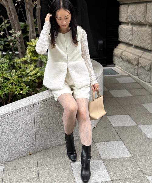 deux amour(ドゥーザムール)の「ツイードショートパンツ(その他パンツ・レディース・ホワイト/ブラック・MEDIUM)」の13枚目の写真