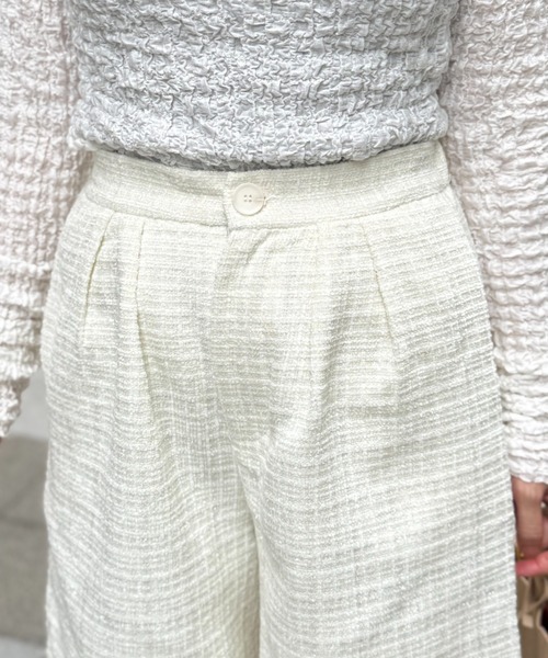 deux amour(ドゥーザムール)の「ツイードショートパンツ(その他パンツ・レディース・ホワイト/ブラック・MEDIUM)」の17枚目の写真