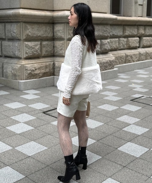 deux amour(ドゥーザムール)の「ツイードショートパンツ(その他パンツ・レディース・ホワイト/ブラック・MEDIUM)」の14枚目の写真