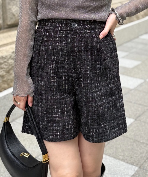 deux amour(ドゥーザムール)の「ツイードショートパンツ(その他パンツ・レディース・ホワイト/ブラック・MEDIUM)」の9枚目の写真