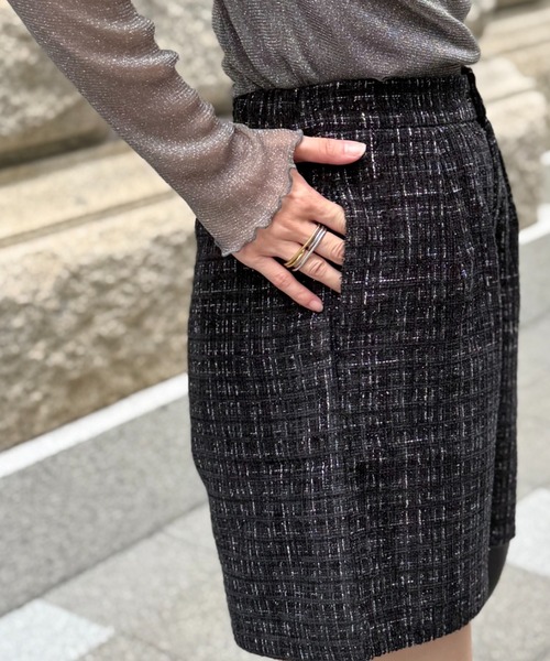 deux amour(ドゥーザムール)の「ツイードショートパンツ(その他パンツ・レディース・ホワイト/ブラック・MEDIUM)」の11枚目の写真