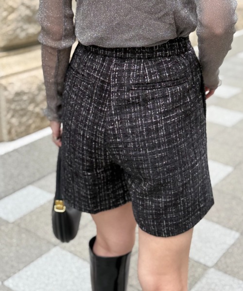 deux amour(ドゥーザムール)の「ツイードショートパンツ(その他パンツ・レディース・ホワイト/ブラック・MEDIUM)」の5枚目の写真