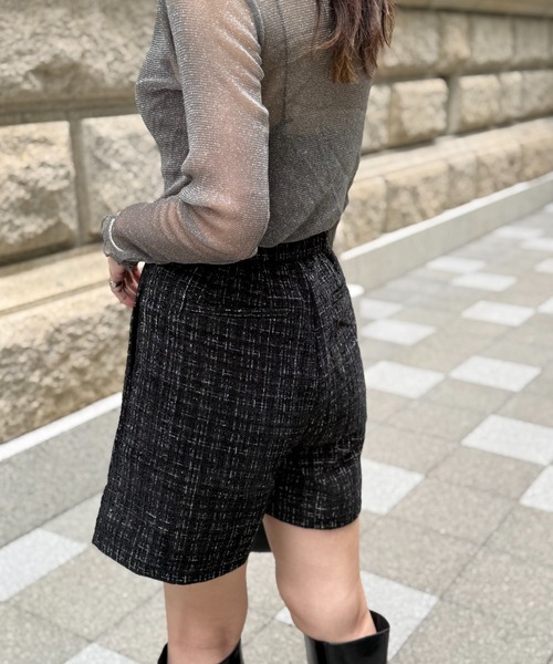 deux amour(ドゥーザムール)の「ツイードショートパンツ(その他パンツ・レディース・ホワイト/ブラック・MEDIUM)」の6枚目の写真