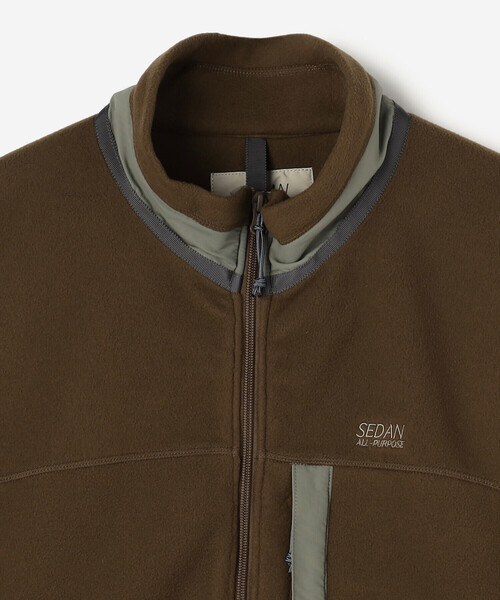 SEDAN ALL-PURPOSE（セダンオールパーパス）の「SEDAN ALL-PURPOSE | Fleece Full Zip Jacket MEN（その他アウター・メンズ・グリーン系その他/ブラウン・M/XL/L）」の7枚目の写真