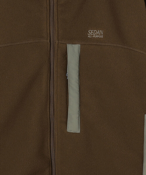 SEDAN ALL-PURPOSE（セダンオールパーパス）の「SEDAN ALL-PURPOSE | Fleece Full Zip Jacket MEN（その他アウター・メンズ・グリーン系その他/ブラウン・M/XL/L）」の10枚目の写真