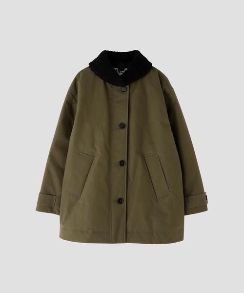MHL.(エムエイチエル)の「DRY COTTON CANVAS COAT(ダウンジャケット/コート・レディース・カーキ・1/2)」の5枚目の写真