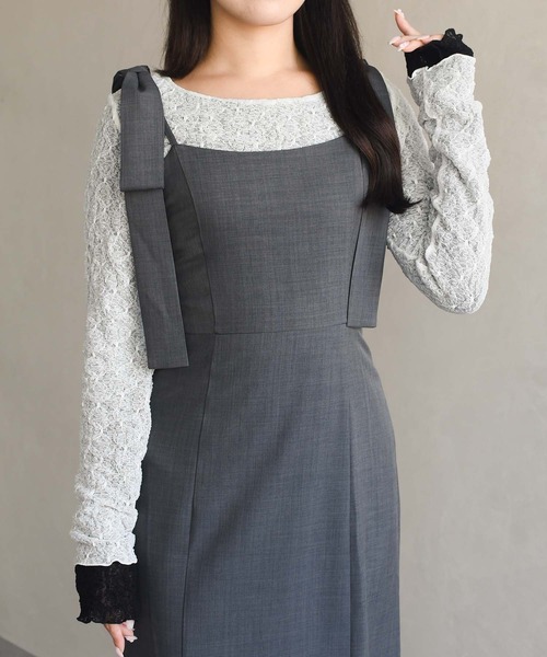 MISCH MASCH(ミッシュマッシュ)の「WEB限定 リバーシブル配色レーストップス(Tシャツ/カットソー・レディース・ブラウン系/ホワイト×ブラック・フリ-)」の7枚目の写真