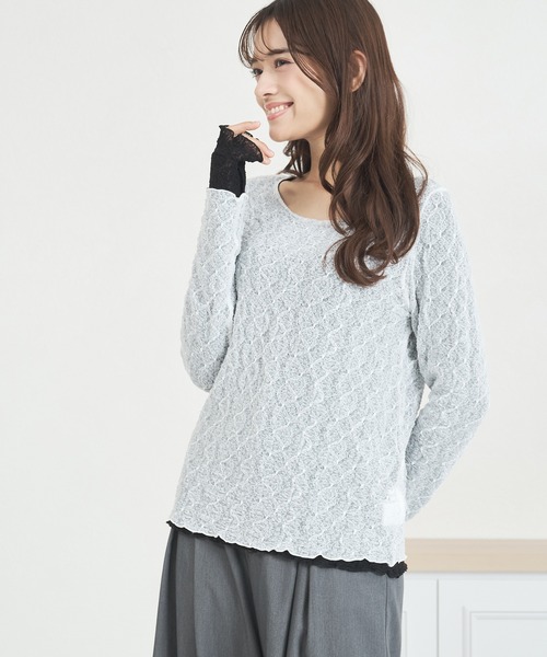 MISCH MASCH(ミッシュマッシュ)の「WEB限定 リバーシブル配色レーストップス(Tシャツ/カットソー・レディース・ブラウン系/ホワイト×ブラック・フリ-)」の20枚目の写真