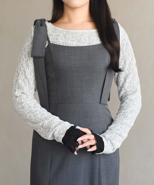 MISCH MASCH(ミッシュマッシュ)の「WEB限定 リバーシブル配色レーストップス(Tシャツ/カットソー・レディース・ブラウン系/ホワイト×ブラック・フリ-)」の21枚目の写真