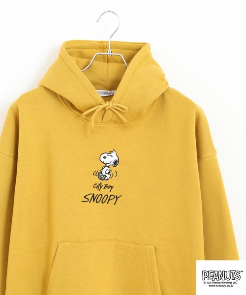 PEANUTS（ピーナッツ）の「PEANUTS 刺繍裏起毛プルパーカー（パーカー・レディース・ネイビー/マスタード/杢グレー/ブラック・S/M/L/LL/3L/4L）」の4枚目の写真