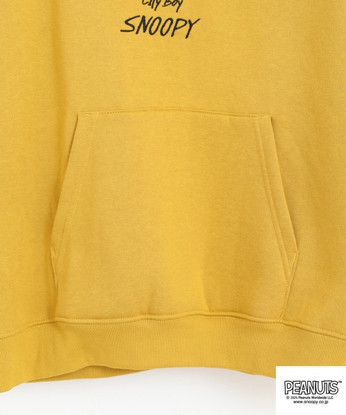 PEANUTS（ピーナッツ）の「PEANUTS 刺繍裏起毛プルパーカー（パーカー・レディース・ネイビー/マスタード/杢グレー/ブラック・S/M/L/LL/3L/4L）」の12枚目の写真