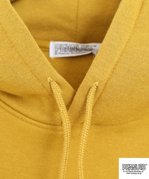 PEANUTS（ピーナッツ）の「PEANUTS 刺繍裏起毛プルパーカー（パーカー・レディース・ネイビー/マスタード/杢グレー/ブラック・S/M/L/LL/3L/4L）」の14枚目の写真