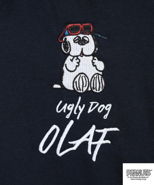 PEANUTS（ピーナッツ）の「PEANUTS 刺繍裏起毛プルパーカー（パーカー・レディース・ネイビー/マスタード/杢グレー/ブラック・S/M/L/LL/3L/4L）」の7枚目の写真