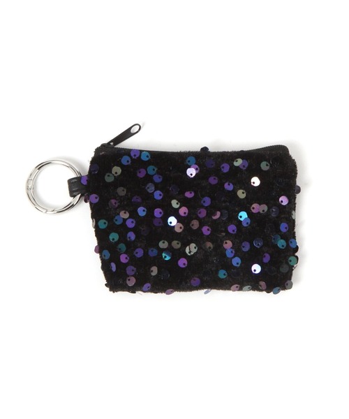 LAKOLE(ラコレ)の「キラキラカラビナ付きポーチ / 591124(ポーチ・レディース・ブラック/ベージュ/パープル・FREE)」の2枚目の写真