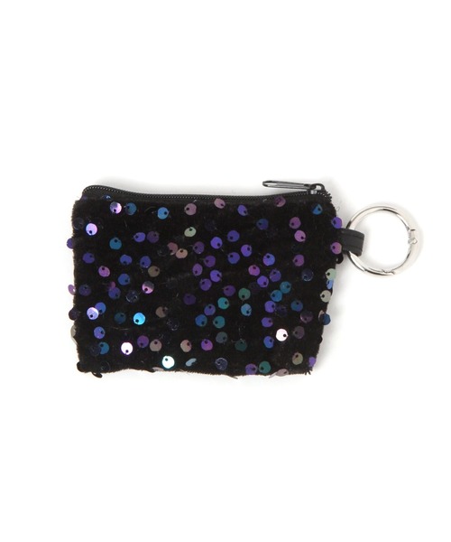 LAKOLE(ラコレ)の「キラキラカラビナ付きポーチ / 591124(ポーチ・レディース・ブラック/ベージュ/パープル・FREE)」の4枚目の写真