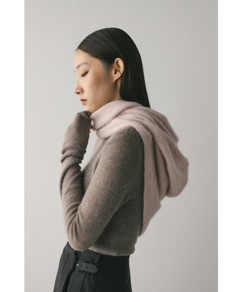 アンゴラミックスフーディースカーフ（マフラー）｜STYLEMIXER