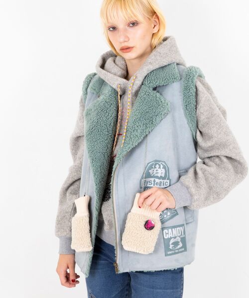 SEE NO EVIL ボアフィンガーレスグローブ（手袋）｜HYSTERIC GLAMOUR