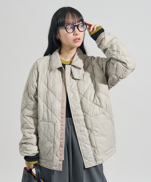 FREAK'S STORE(フリークスストア)の「HEAT SYSTEM HYBRID LIGHT DOWN/ヒートシステム ハイブリッド ライト ダウン/インナーダウン(ダウンジャケット/コート・レディース・ベージュ/ブラック/オリーブ・フリ-)」の3枚目の写真