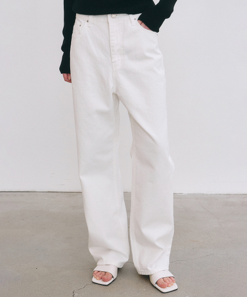 NICK&NICOLE(ニックアンドニコール)の「MINIMAL CLASSIC WIDE COTTON PANTS_WHITE(その他パンツ・レディース・その他・SMALL/MEDIUM/LARGE)」の1枚目の写真