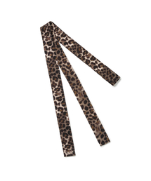 AAKAM | Leopard Pattern Skinny Scarf (Khaki)(バンダナ/スカーフ)