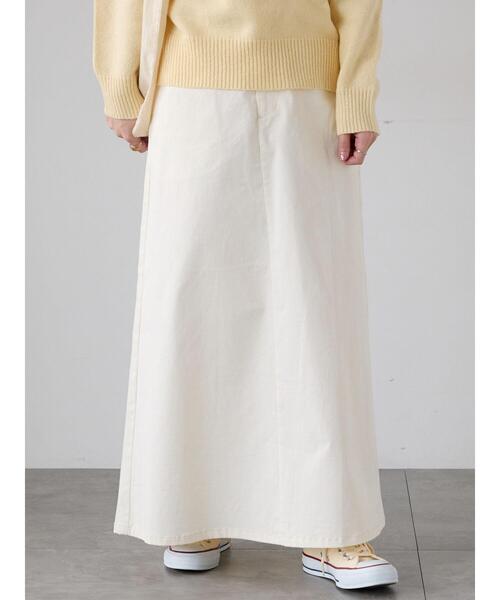 Lugnoncure（ルノンキュール）の「チノスカート（スカート・レディース・オフホワイト/ブラック/ベージュ・M/L）」の2枚目の写真