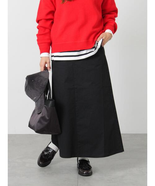 Lugnoncure（ルノンキュール）の「チノスカート（スカート・レディース・オフホワイト/ブラック/ベージュ・M/L）」の8枚目の写真